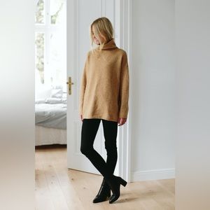 Caramel turtleneck sweater from MLE Collection